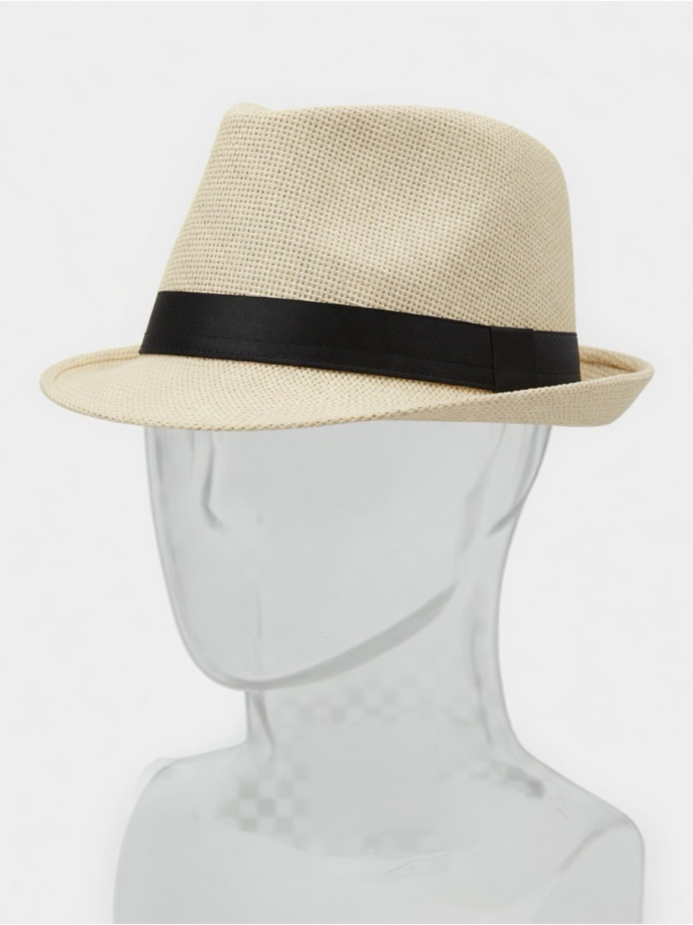 Cream / Pale Beige Woven Fedora Hat – Size M/L – Brand New, Never Worn